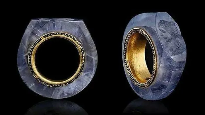 2,000 Year Old Sapphire Ring Likely Belonging To Caligula: The Infamous Ancient Roman Emperor Who Ruled In 37 A.d. Carved Into The Sapphire Is A Portrait His Last Wife, Caesonia