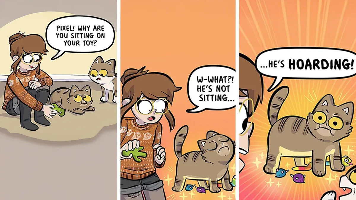 20 Hilariously Relatable Comics By Sarah Graley About Life With Her Husband And Four Cats (New Pics)