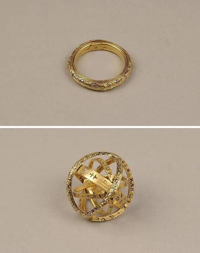 16th Century Ring That Unfolds Into An Astronomical Sphere