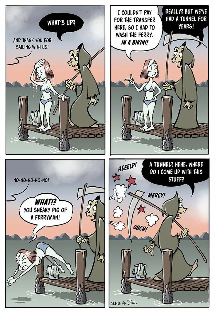Hilarious Takes On The Afterlife Through 20 New Comics By This Artist