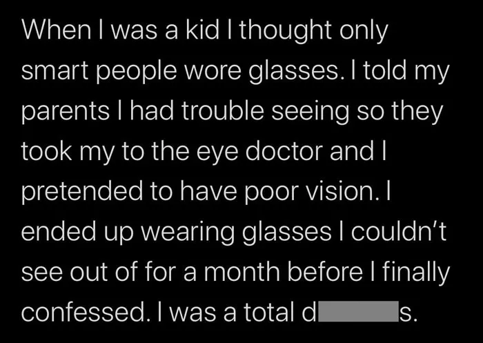 Only Smart People Wore Glasses