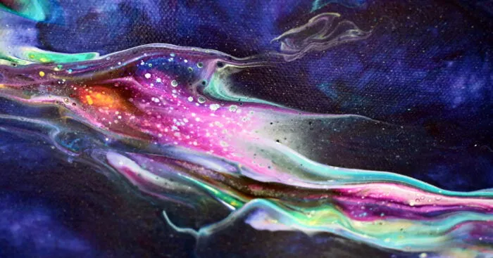 How To Transform Scrape-Off Paint Into A Mesmerizing Fluid Art Painting