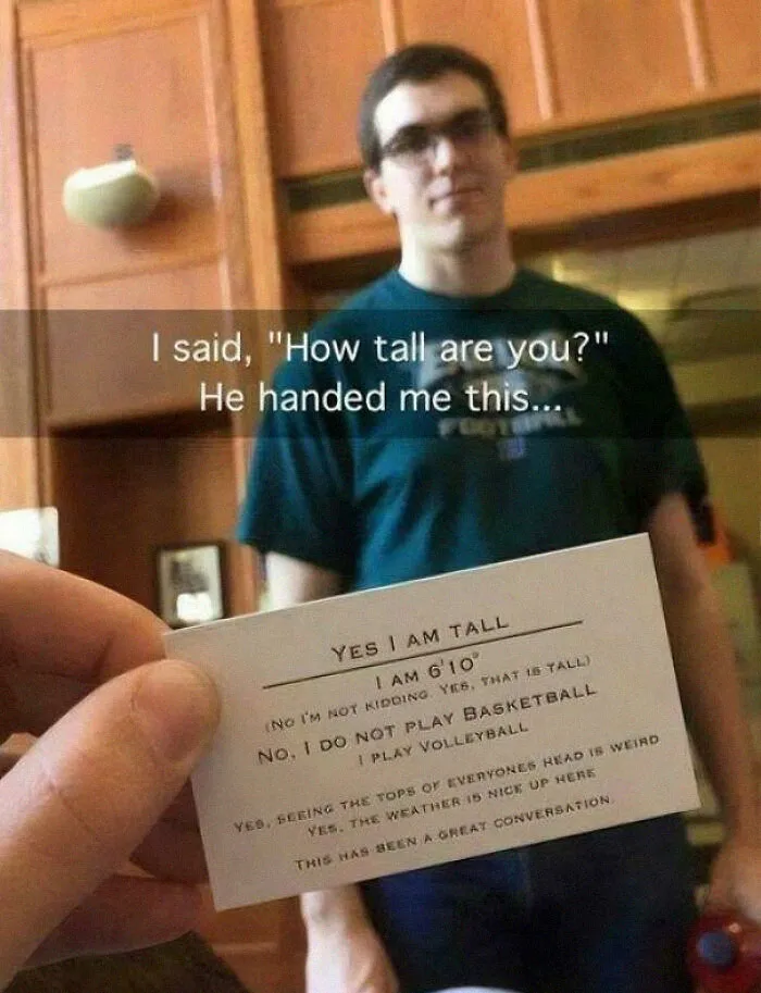 The 6' 10" Business Card Dealer
