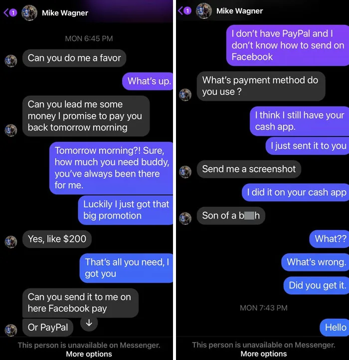 My Buddy’s Fb Account Got Stolen And I Already Knew About It. This Was Fun