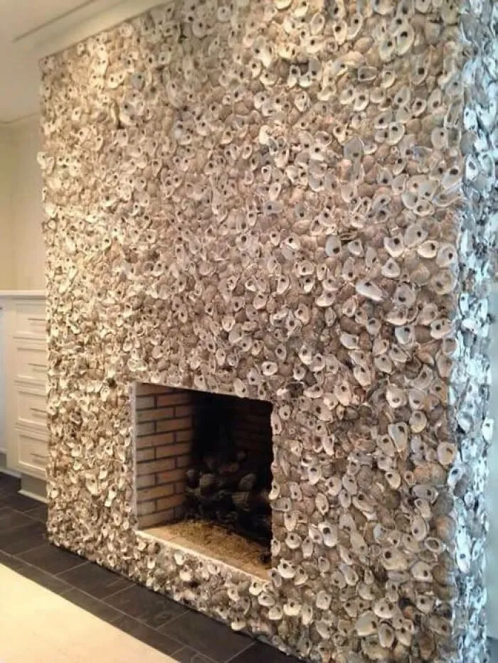 Oyster Shell Fireplace. I Hate It