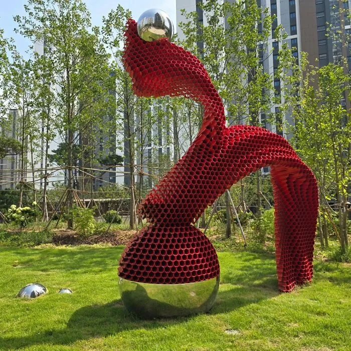 This Artist Creates Striking Metal Sculptures Using Stacked Pipes (23 Pics)
