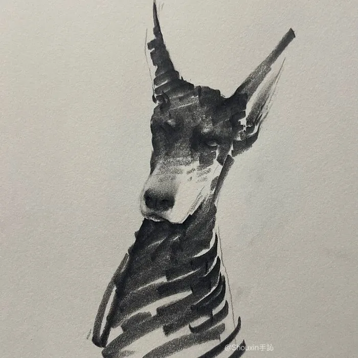 With Just A Few Lines, This Artist Creates Captivating Animal Portraits Full Of Emotion (25 Pics)