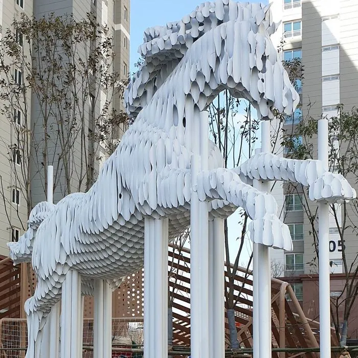 This Artist Creates Striking Metal Sculptures Using Stacked Pipes (23 Pics)