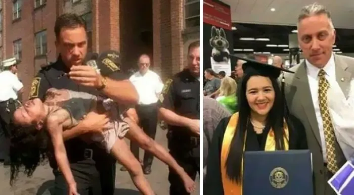 In June Of 1988, Hartford, Connecticut, Police Officer Peter Getz Carried A Lifeless 5-Year-Old Girl To Safety From A Burning Apartment Building. Nearly 20 Years Later, The Retired Officer Watched Her Graduate College