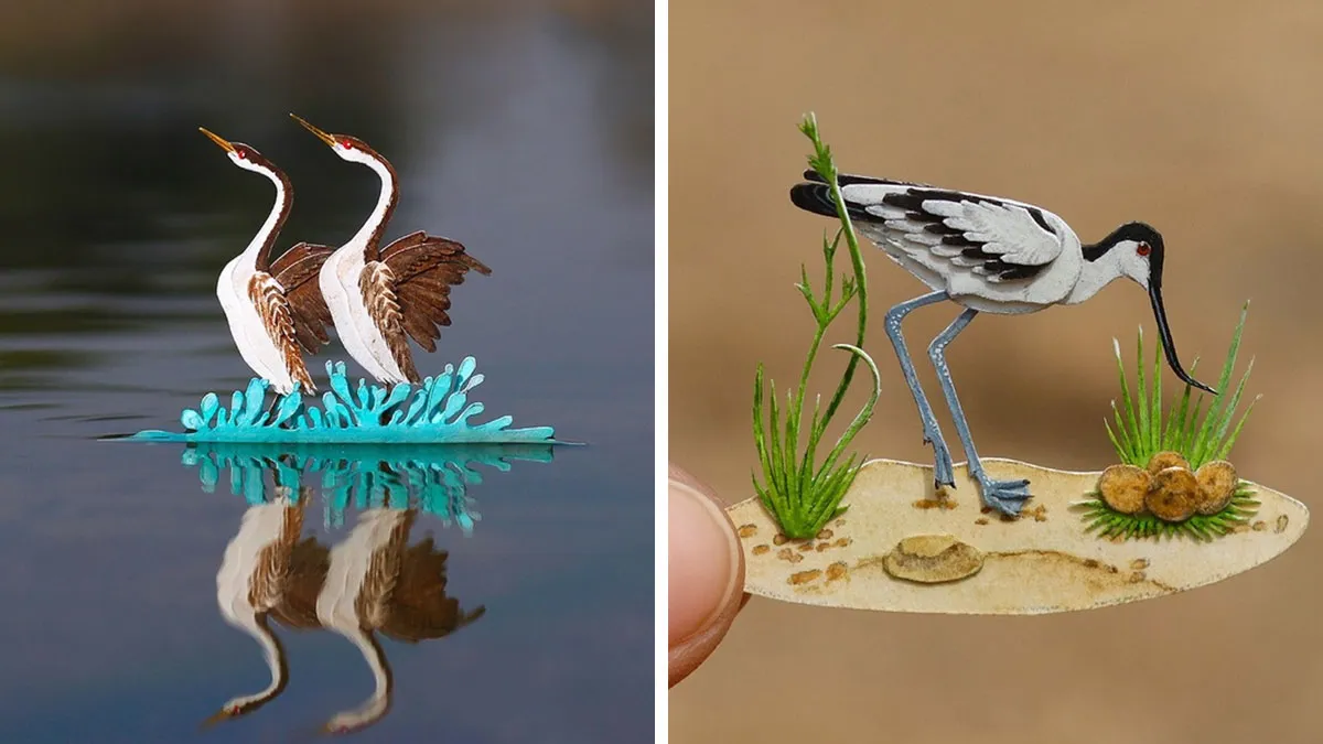 44 Realistic Tiny Paper Sculptures Of Animals That This Duo Has Created