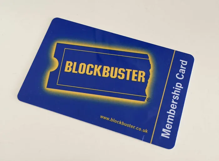 Blockbuster membership card, cherished for sentimental reasons despite being rather useless now.