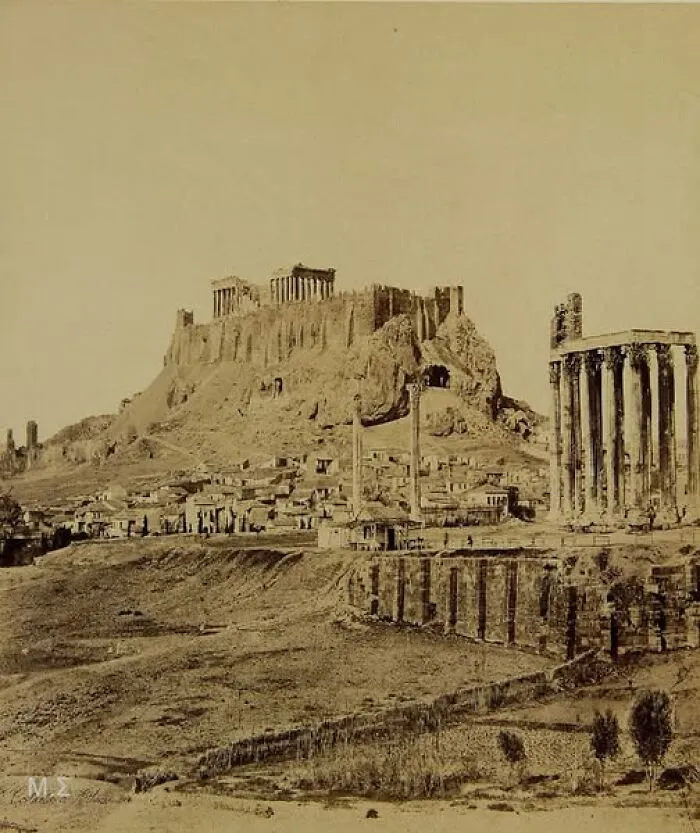 A View Of The Acropolis Of Athens, Greece In 1860