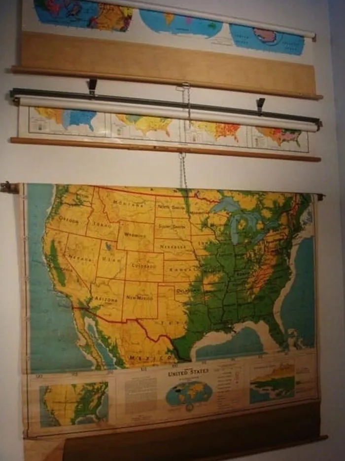 The Teacher's Pull Down Maps