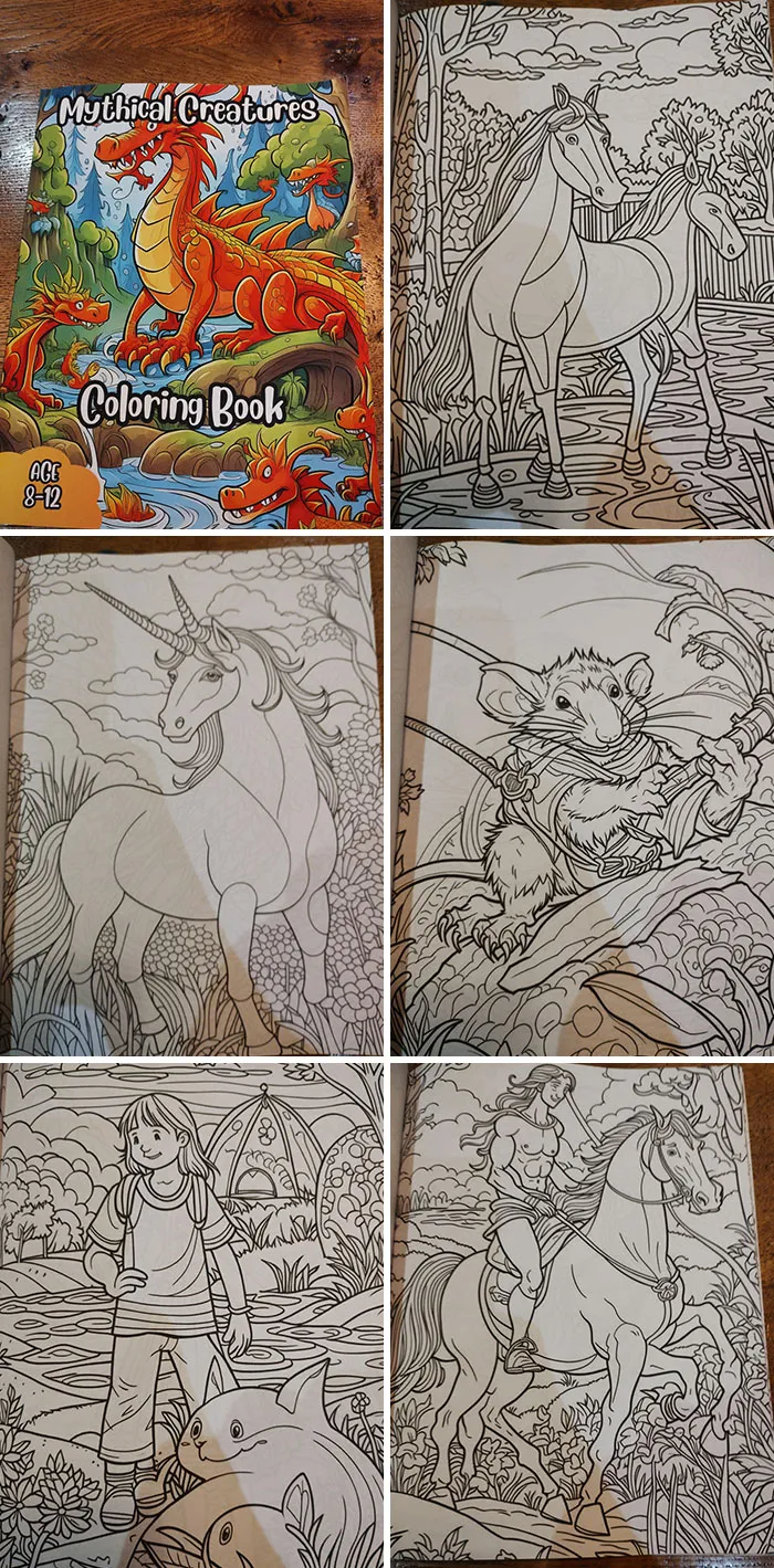 Colouring Book My In-Laws Got My Daughter. It's All AI Images