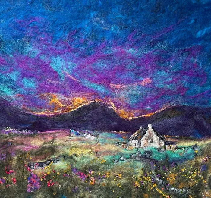 42 Incredible Artworks Of Various Scenery Felted By This Artist