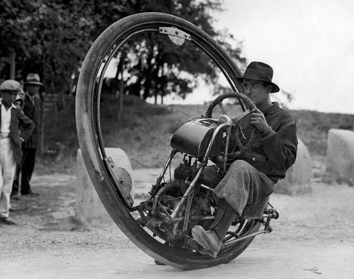 One Wheel Motorcycle, By M. Goventosa De Udine