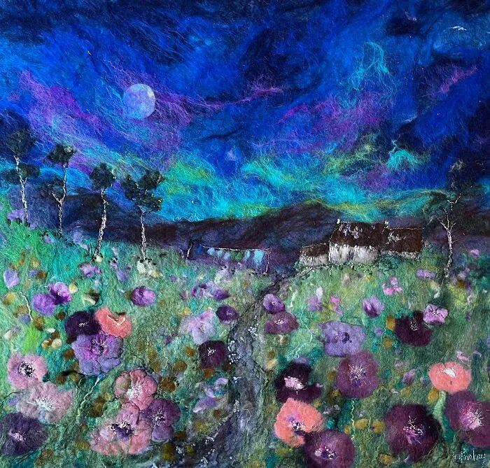 42 Incredible Artworks Of Various Scenery Felted By This Artist
