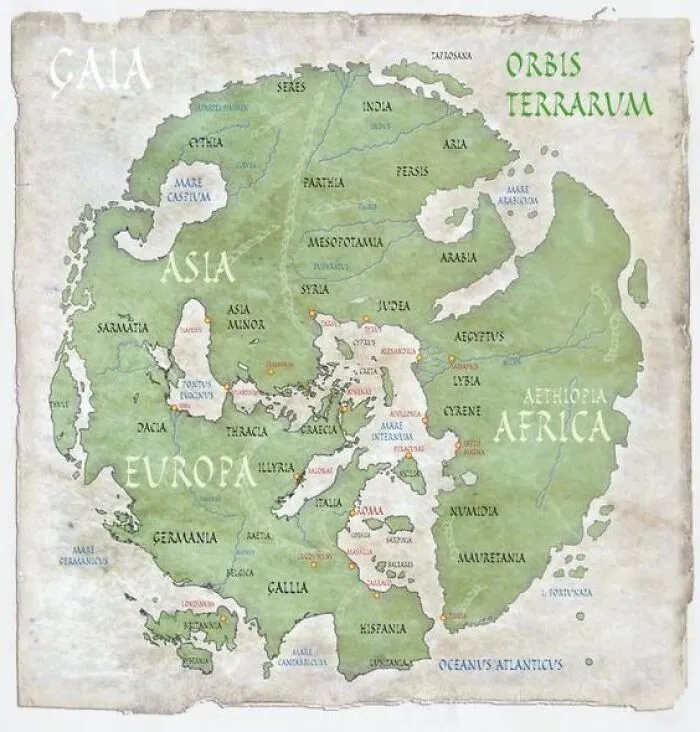 Map Of The Ancient Roman World From Their Perspective