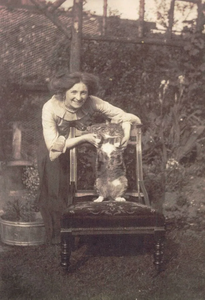 A Woman Showing Off Her Cat's Belly, C. 1910, From Ross J. Kelbaugh's "Catographics" Collection
