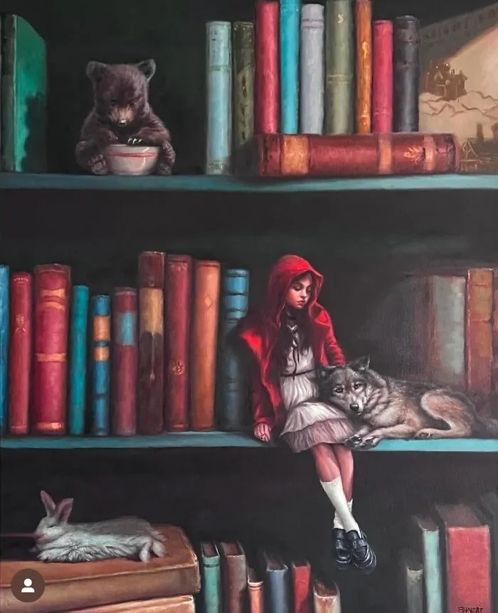 Artist’s 44 Thought-Provoking Paintings Where Animals Interact With The World As Humans