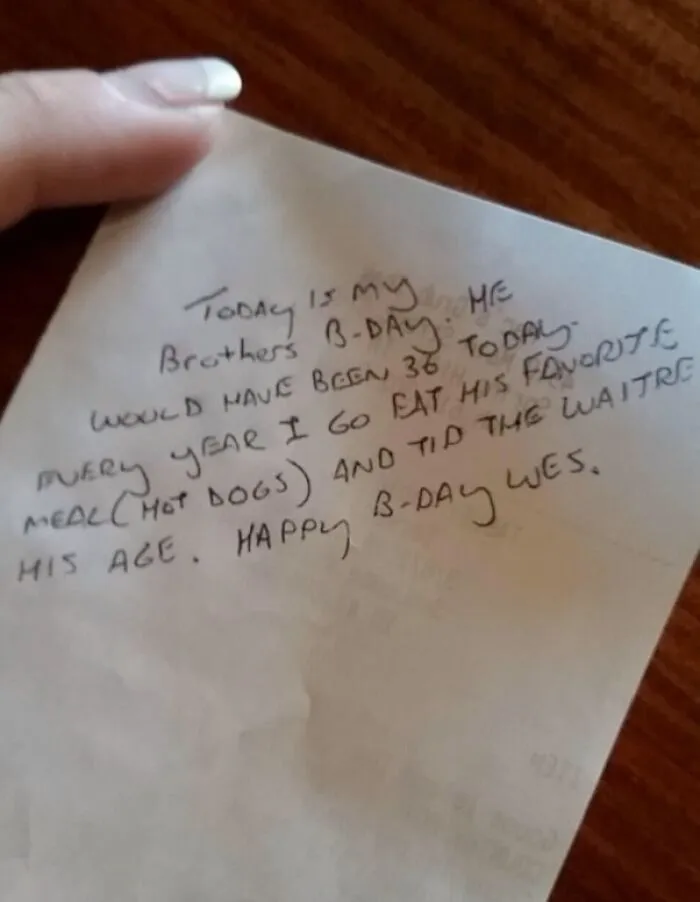 This Guy Sat In My Section Tonight And Left A Note On The Back Of His Receipt