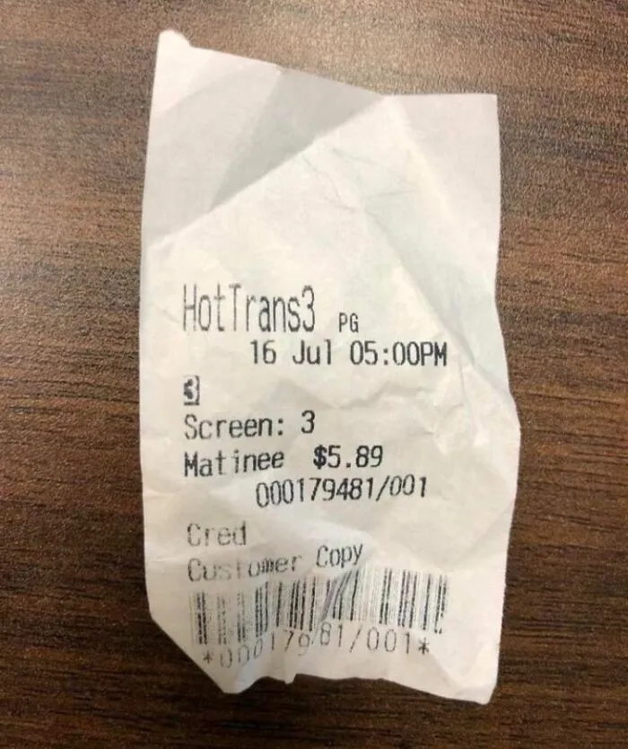 My Girlfriend Had Questions When She Saw My Receipt For Hotel Transylvania 3