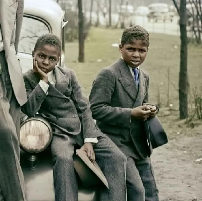 On Easter Morning In 1941, A Group Of African American Boys Dressed In Their Finest Clothes Gathered On The South Side Of Chicago, Posing Atop A Parked Car