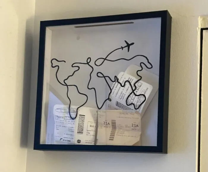Turn Your Travel Memories Into Pinterest-Worthy Decor With This <span Style="Font: Inherit; Color: #d74b1f;"> Ticket Stub Shadow Box </Span>