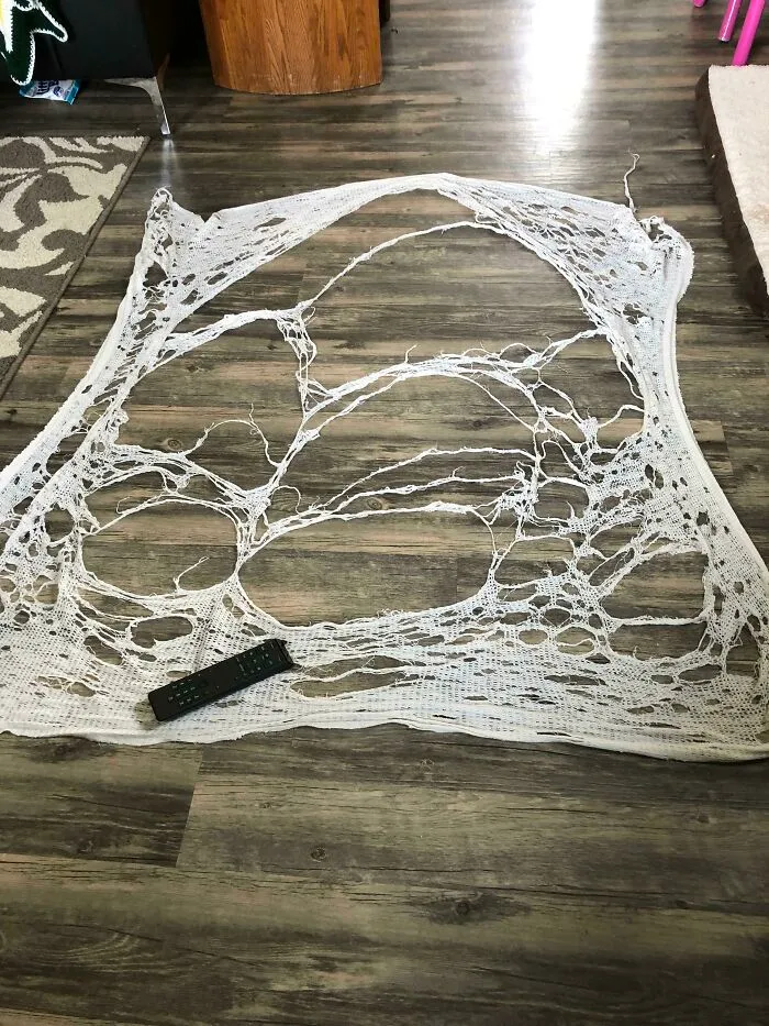 My Wife’s Baby Blanket That She Still Keeps Under Her Pillow. (TV Remote For Scale)