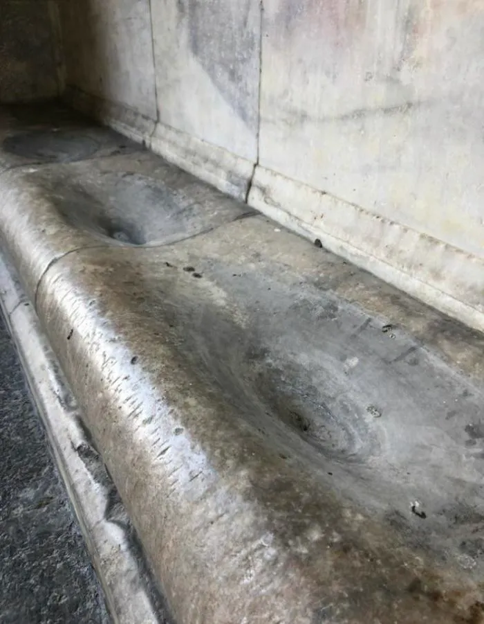 Stone On This Italian Castle Being Worn Down By 700 Years Of Rainfall Dripping Off The Roof Into The Exact Same Spot
