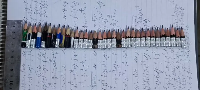 Every Pencil I've Used Up In The Last 3 Semesters