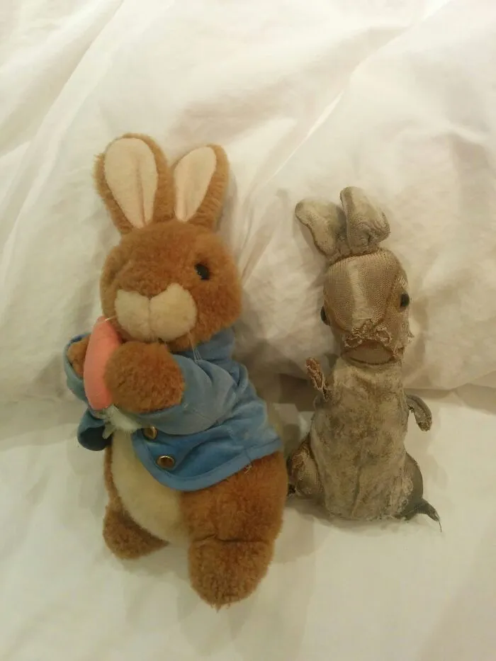 23 Years Ago, My Girlfriend Was Given 2 Identical Stuffed Peter Rabbit Toys. One She Kept With Her At All Times (And Still Does!!), The Other Was Stored Away