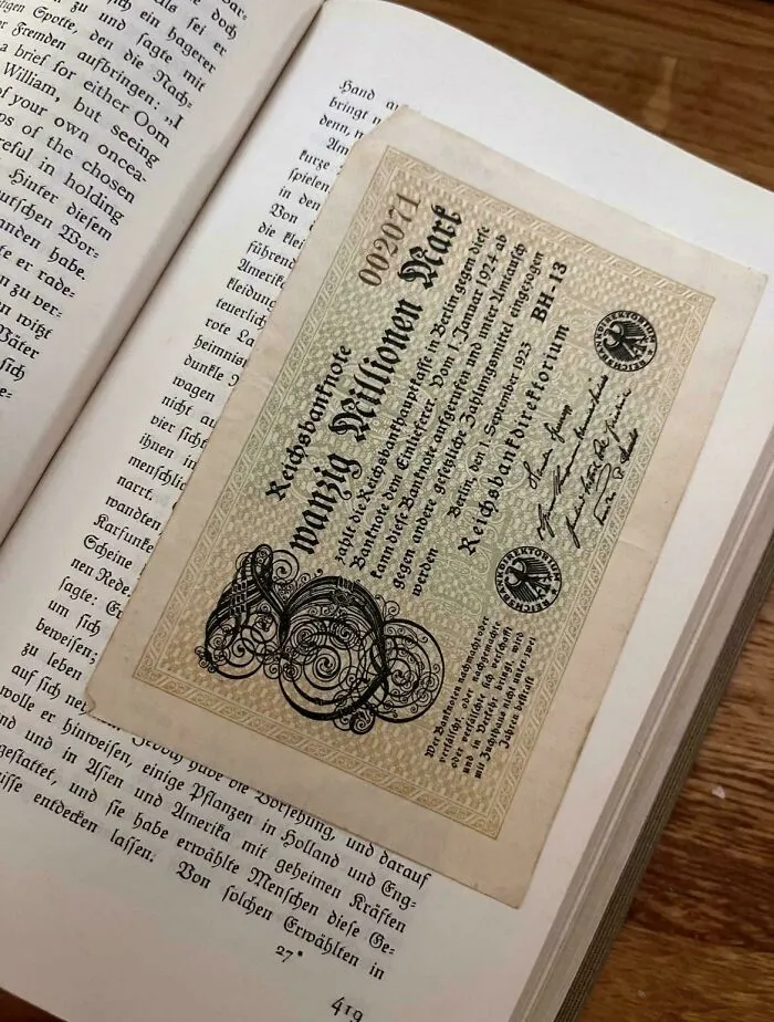 Found 20 Million German Mark In A Book From 1923. Time To Retire