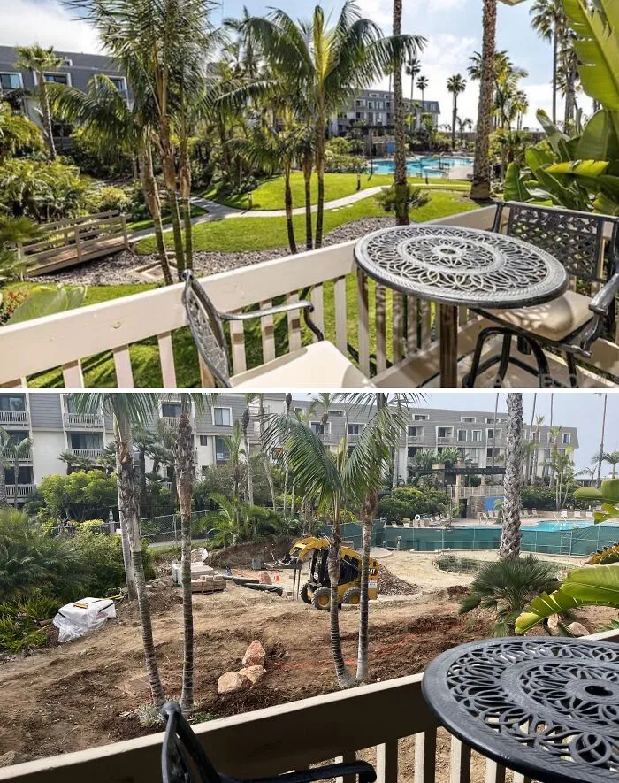 I’m So Bummed With Our Airbnb They Didn’t Tell Us The Grounds Were Torn Up For Construction. I Complained