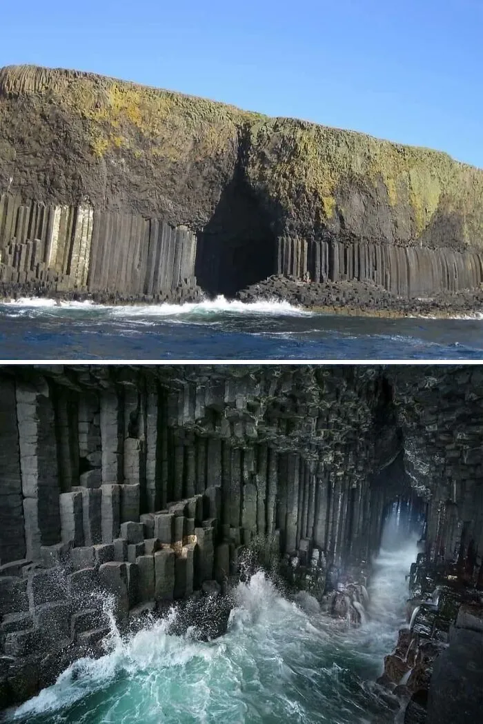 Fingal's Cave Is A Geological Formation Located On The Uninhabited Island Of Staffa, In The Inner Hebrides Of Scotland