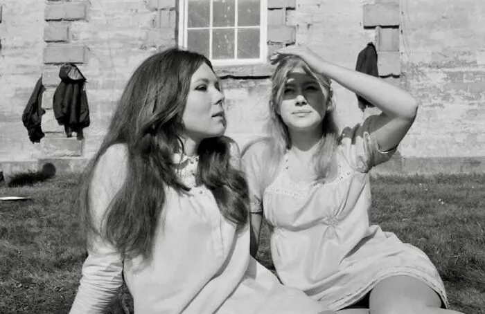 Dame Diana Rigg And Dame Helen Mirren In The Grounds At Compton Verney Between Takes Of A Midsummer Night's Dream, 1968 - By David Farrell