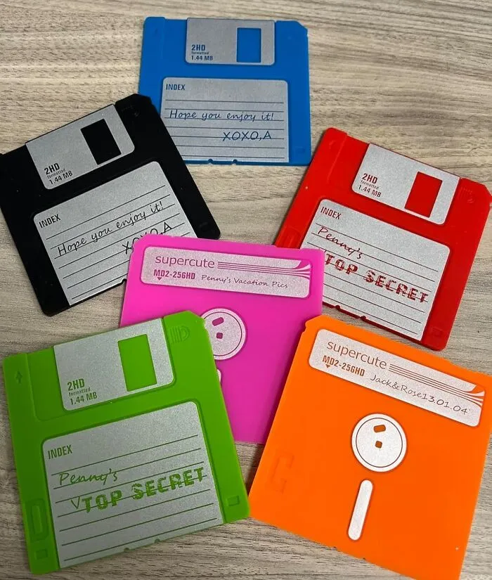Say Goodbye To Water Rings And Hello To 90s Nostalgia With These <a Style="Display:inline;" Href="Https://Www.amazon.com/Set-Floppy-Disk-Coasters-Enthusiasts/Dp/B01n4gosdf?ie=utf8&th=1&linkcode=ll1&tag=bprooster-20&linkid=26cd4f94335dd78cc5b426b758748424&language=en_us&ref_=as_li_ss_tl" Target="_blank"><span Style="Font: Inherit; Color: #d74b1f"> Floppy Disc Coasters</Span>; Protect Your Surfaces In Style While Reliving The Days Of Dial-Up Internet