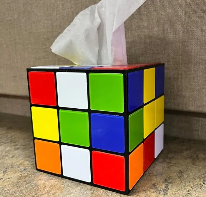 Tissues? Always A Must. Bland Tissue Boxes? Absolutely Not. Give These Colorful Upgrades A Try Thanks To A <a Style="Display:inline;" Href="Https://Www.amazon.com/Dacey-Tissue-Theory-Magnetic-Tissues/Dp/B08hgh9p6z?ie=utf8&th=1&linkcode=ll1&tag=bprooster-20&linkid=0aebfb773f33e3cf6646f36d53374c72&language=en_us&ref_=as_li_ss_tl" Target="_blank"><span Style="Font: Inherit; Color: #d74b1f"> Rubix Cube Tissue Box</Span> Perfect For Wiping Away Tears Of Joy And Nostalgia