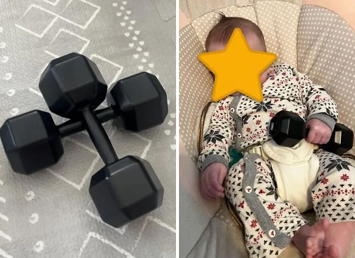 Pump Up The Fun With The <a Style="Display:inline;" Href="Https://Www.amazon.com/Fred-Buff-Baby-Dumbbell-Rattle/Dp/B00ub8beem?ie=utf8&th=1&linkcode=ll1&tag=bpmammoth-20&linkid=bae9bcb29af069a80232de4c433b907c&language=en_us&ref_=as_li_ss_tl" Target="_blank"><span Style="Font: Inherit; Color: #d74b1f;"> Baby Dumbell Rattle </Span>