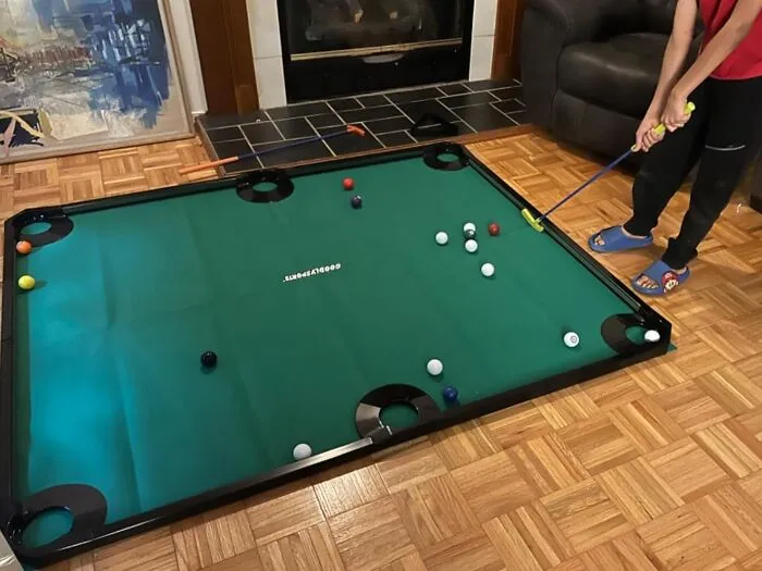 Fore The Love Of Golf (And Not Leaving The House), We've Got A Hole-In-One With This Amazing <a Style="Display:inline;" Href="Https://Www.amazon.com/Indoor-Family-Putting-Clubs-Adults/Dp/B0d94893by?ie=utf8&linkcode=ll1&tag=bparmadillo-20&linkid=5a8240ccbf4e74b63ad66c7442189616&language=en_us&ref_=as_li_ss_tl" Target="_blank"><span Style="Font: Inherit; Color: #d74b1f;"> Indoor Pool Table Golf Game </Span> That Brings The Links To Your Living Room