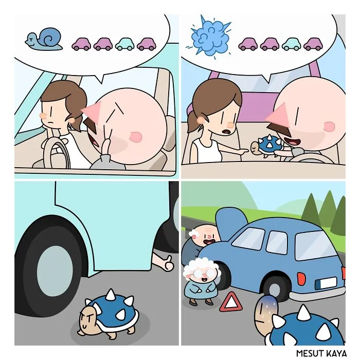 26 Silly Comics On Life With Funny Twists, By Mesut Kaya