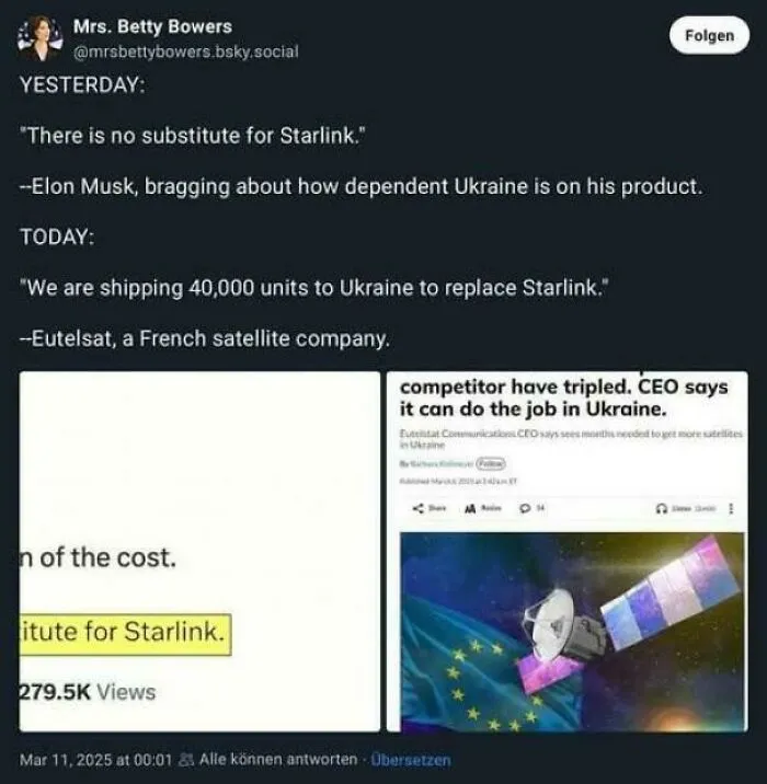 To Force Ukraine To Use Starlink