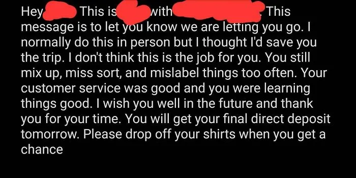 Got Fired The Day After Christmas