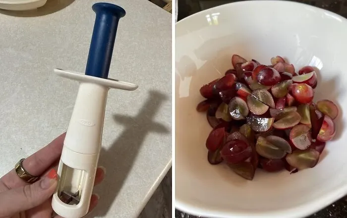 Snack Attack Just Got A Whole Lot Easier With The <a Style="Display:inline;" Href="Https://Www.amazon.com/Oxo-Tot-Grape-Cutter-Opal/Dp/B0crcgr9xh?ie=utf8&th=1&linkcode=ll1&tag=bpapple-20&linkid=43b101c179843099ad11e8b163164bc0&language=en_us&ref_=as_li_ss_tl" Target="_blank"><span Style="Font: Inherit; Color: #d74b1f;"> Grape Cutter</Span>, Because Who Has Time To Individually Cut Grapes When You're Trying To Adult (And Eat Healthy)?