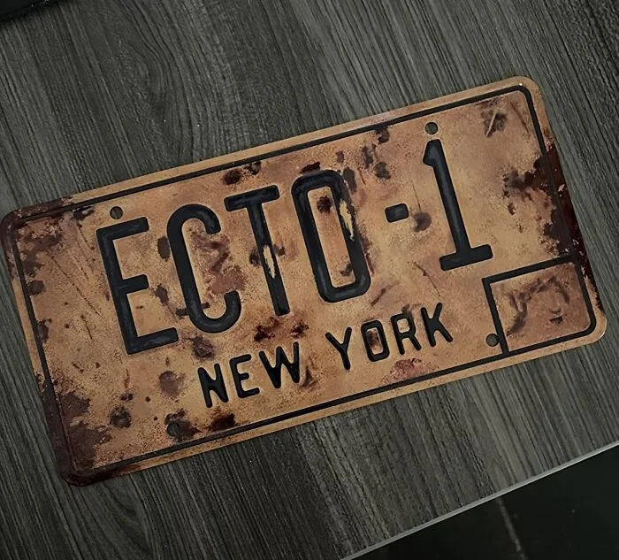 Who Ya Gonna Call? Show Off Your Ghostbusters Pride With The <a Style="Display:inline;" Href="Https://Www.amazon.com/Celebrity-Machines-Ghostbusters-Afterlife-Stamped/Dp/B082dnwjtd?ie=utf8&linkcode=ll1&tag=bpmelon-20&linkid=7eeafbfdf1d63b8ec4ae2b2d2234517d&language=en_us&ref_=as_li_ss_tl" Target="_blank"><span Style="Font: Inherit; Color: #d74b1f;"> Ecto-1 License Plate</Span>, A Sweet Replica Of The Iconic Plate From The Legendary Paranormal Patrol Vehicle