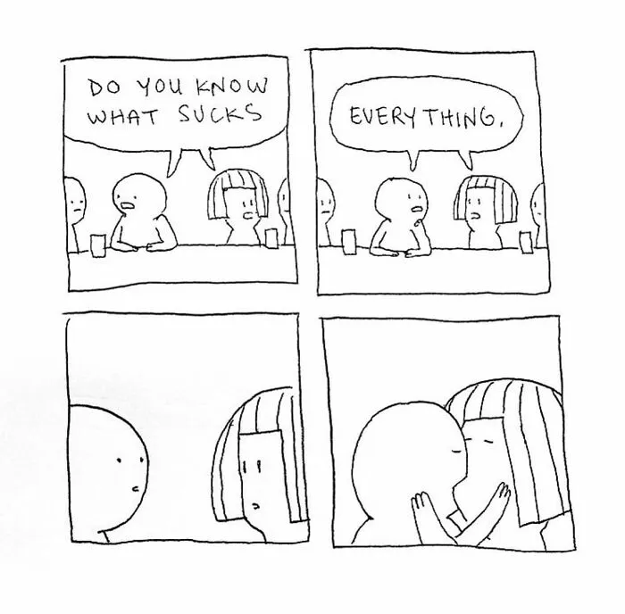 30 Minimalist Comics By This Artist That Prove Less Can Definitely Be Funnier