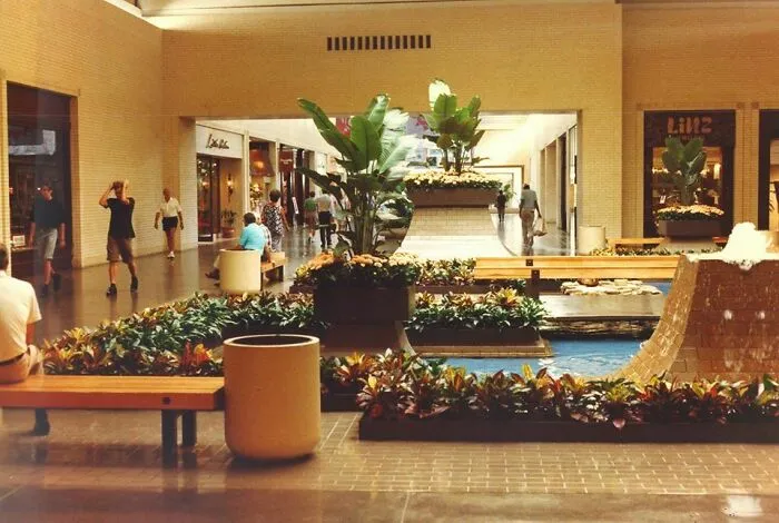 Shoppers At Northpark Mall In Dallas Texas. Dated 1980