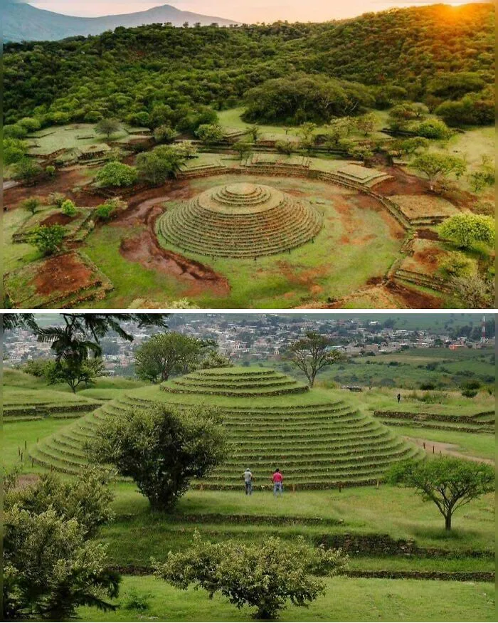 Los Guachimontones Místicos: Maravillas Circulares del México Antiguo. Enclavado cerca de Teuchitlán en Jalisco, México, el sitio de Guachimontones cautiva con sus extraordinarias pirámides circulares.