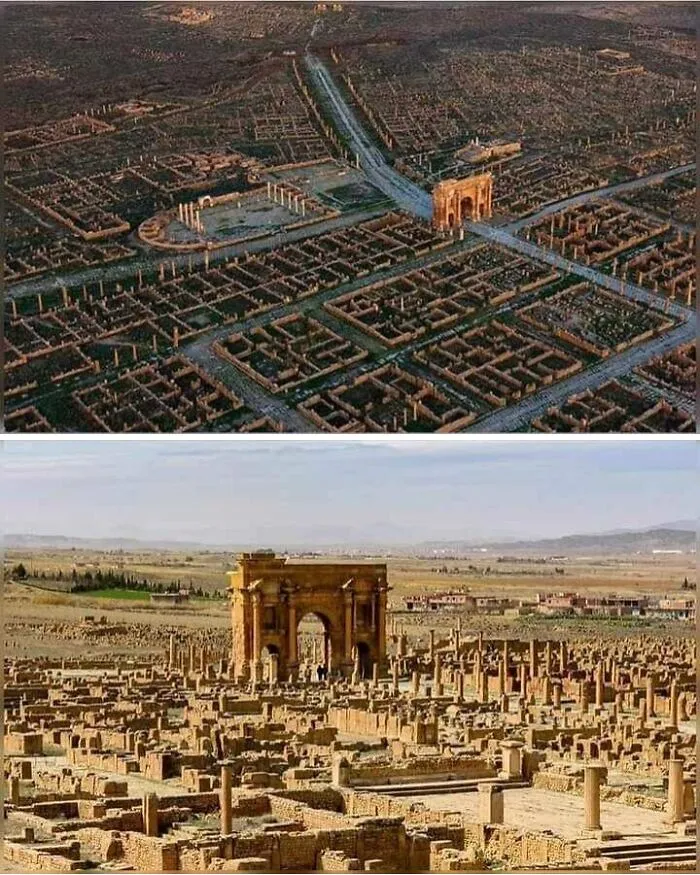 Oculta bajo las arenas de Argelia se encuentra Thamugadi, una ciudad romana congelada en el tiempo