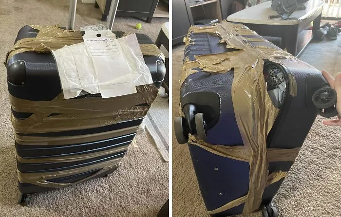 Tap Air Portugal Just Returned My Luggage They Lost Last Week. Not Only Did They Destroy The Brand New Suitcase, Lots Of Stuff Is Missing. It Was A Nice Way To Cap Off An Anniversary Trip